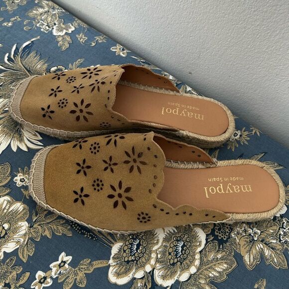 Anthropologie Maypol Suede Spain Espadrille Sandals in Tan - Picture 2 of 10